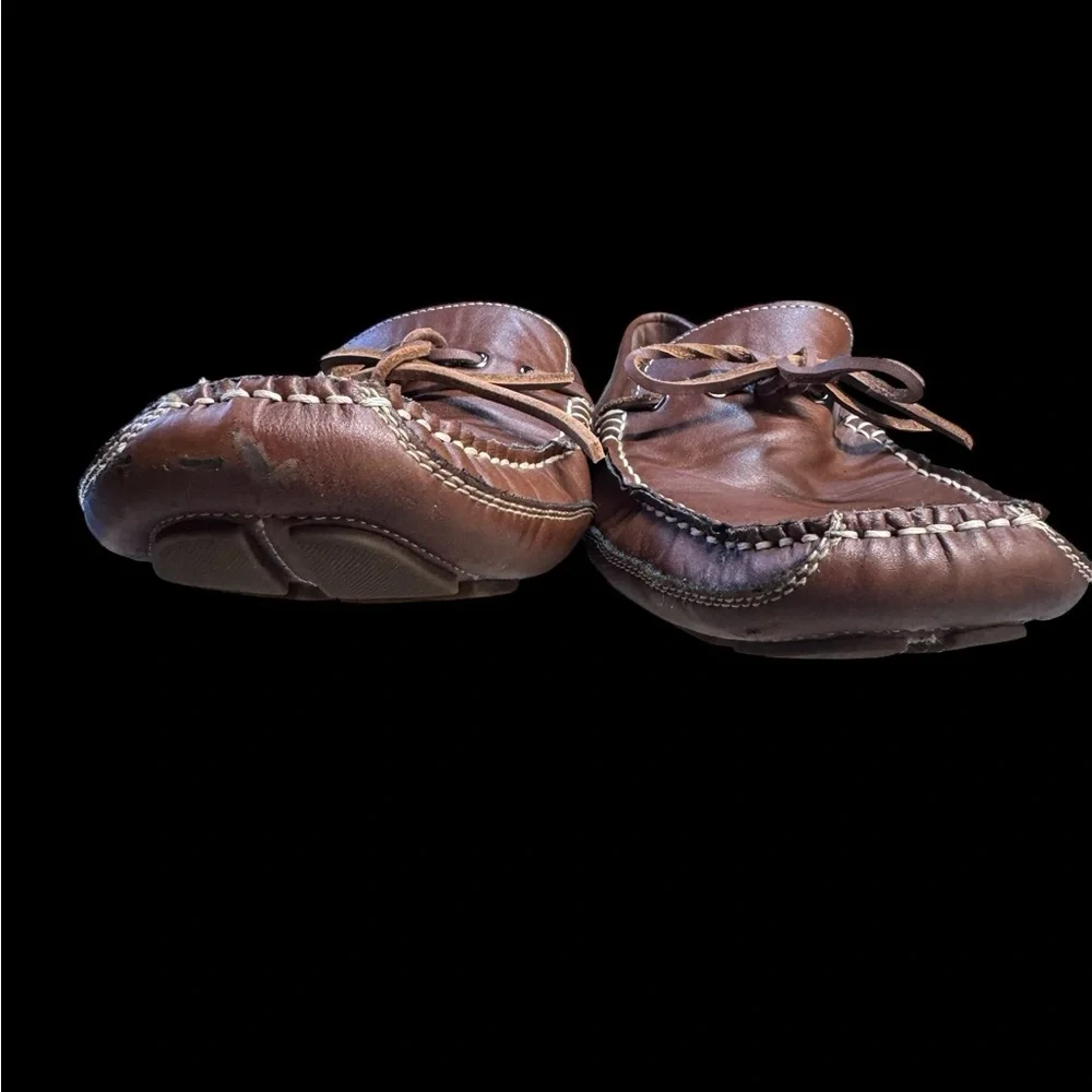 Izod Men's Burton Classic Mocs Tan Boat Shoes w/ Memory Foam insoles Sz 13